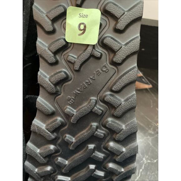 BEARPAW Women's Gray Wool Blend Faux Fur Cuff Winter Ankle Boots Size 9 - Picture 10 of 14